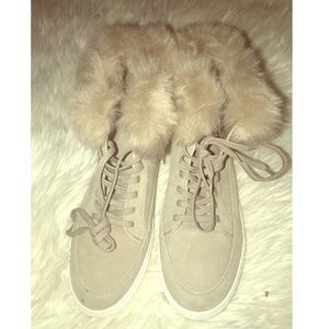 Brand new never worn Gianni Bini faux fur sneakers